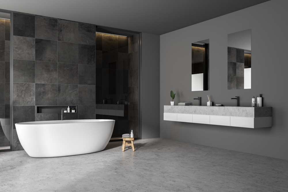 Modern Grey Bathroom Renovation Project