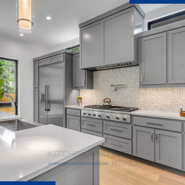 All Grey Kitchen with Shaker Doors