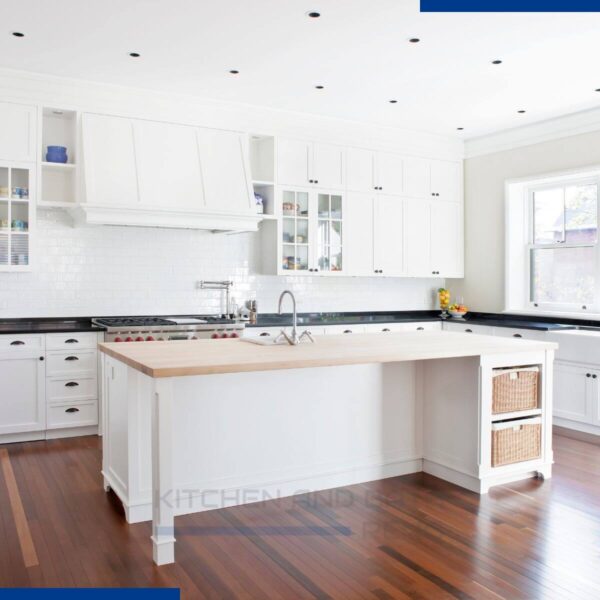 Minimalist White Kitchen with white cabinets