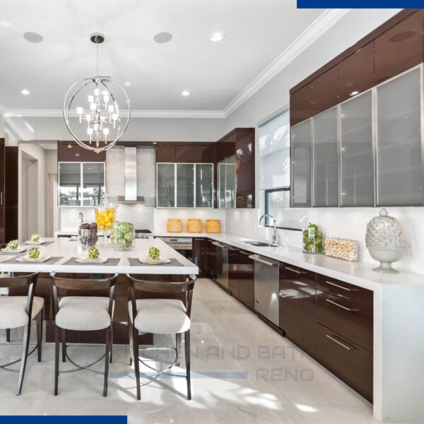 Modern Kitchen with Dark Brown Cabinets