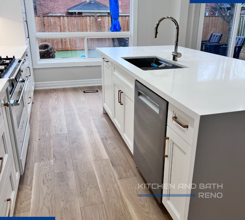 before and after kitchen layout with pet zone added