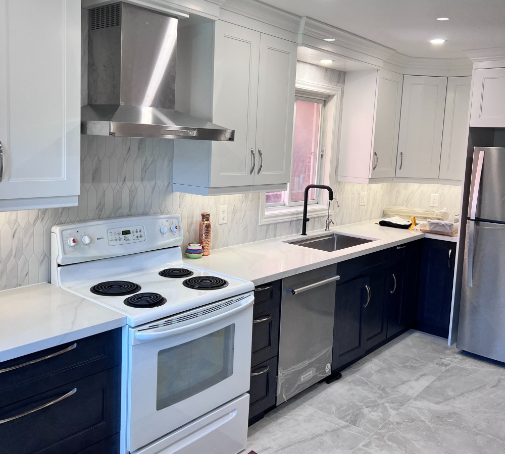 modern kitchen reno glen abbey, oakville