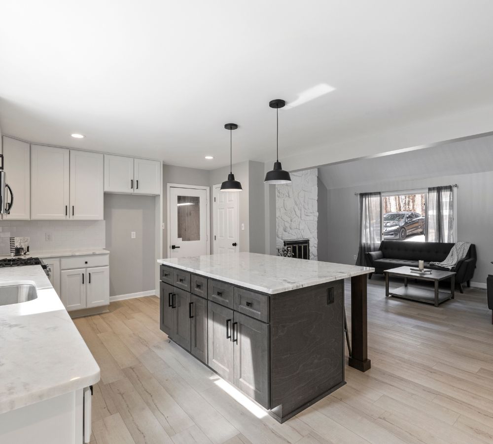 open concept kitchen layout