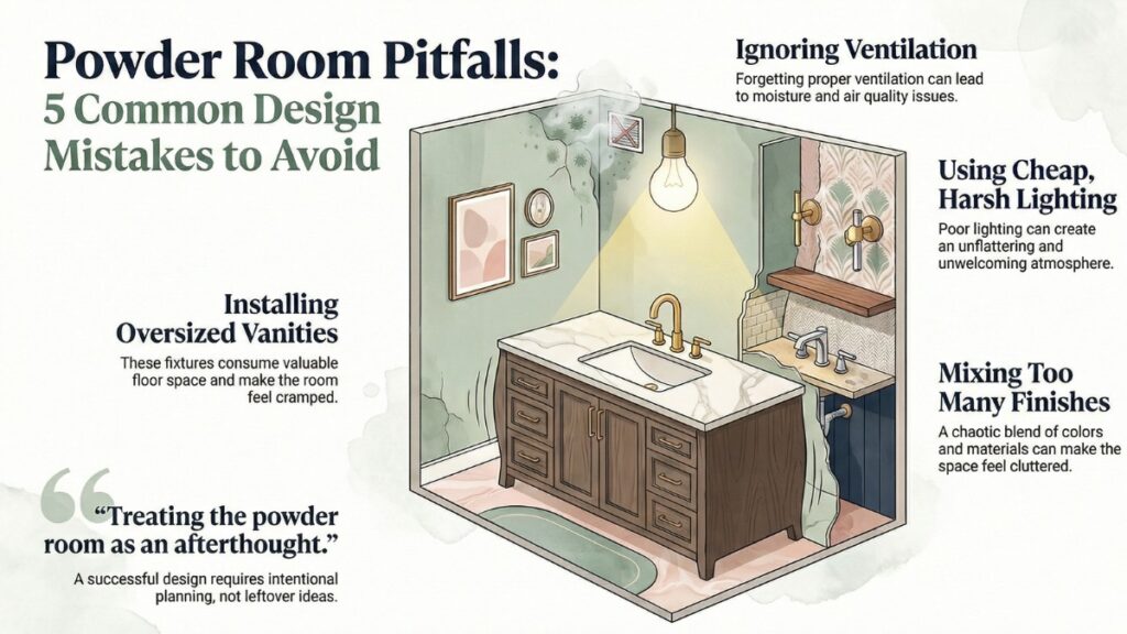 powder room mistakes