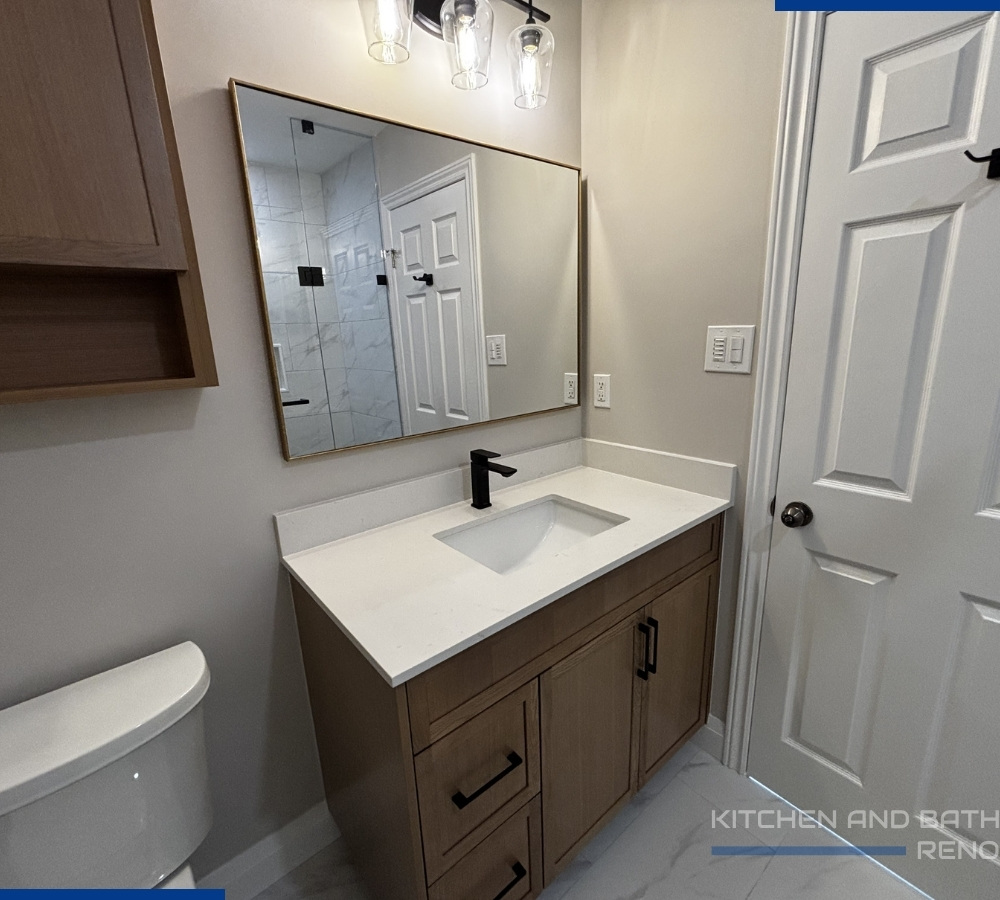complete modern bathroom reno Mississauga