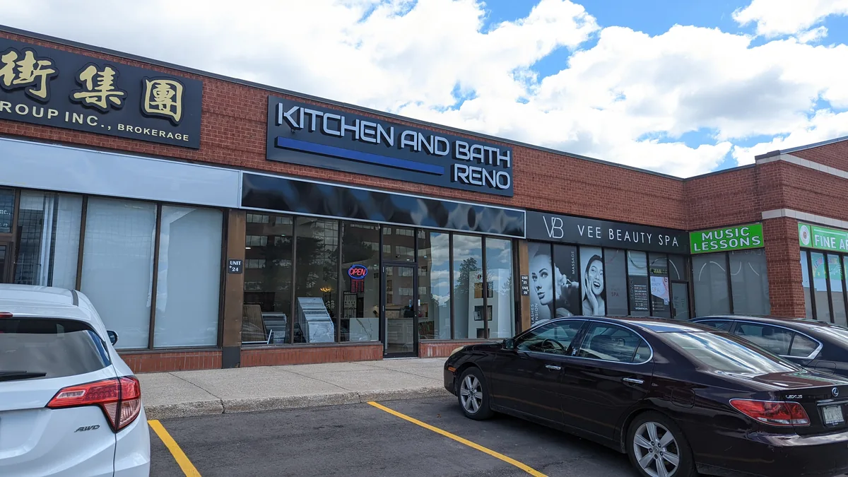 Kitchen and Bath Reno showroom in Mississauga where homeowners review materials before construction