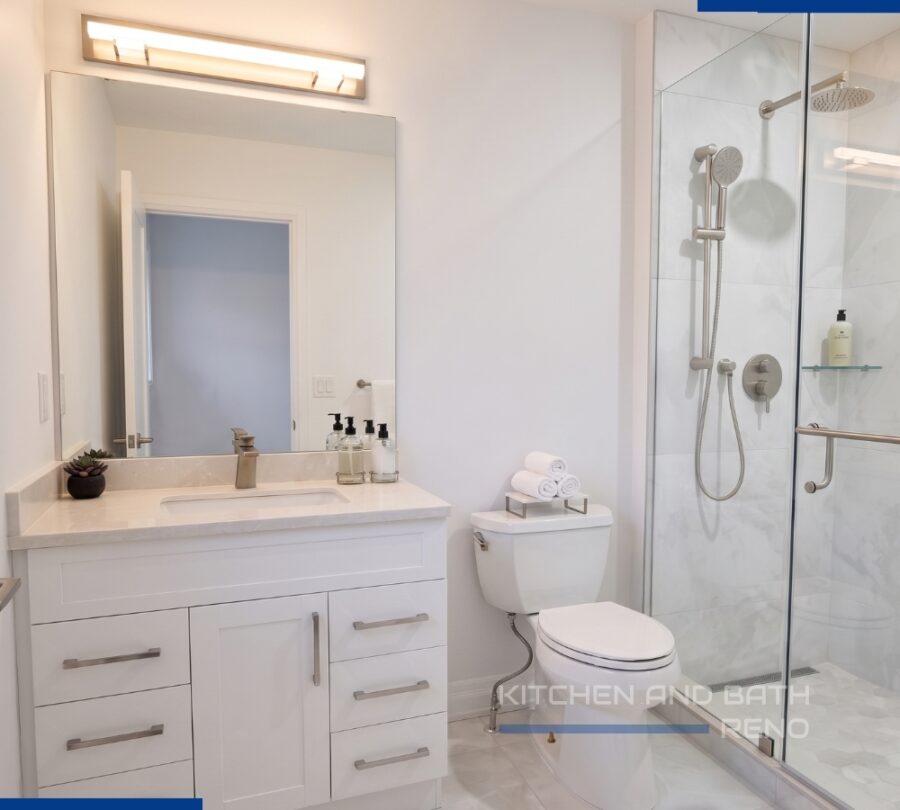 modern bathroom reno in etobicoke