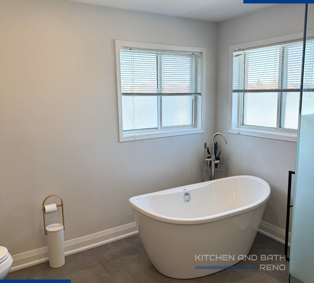 modern bathroom renovations oakville finished project