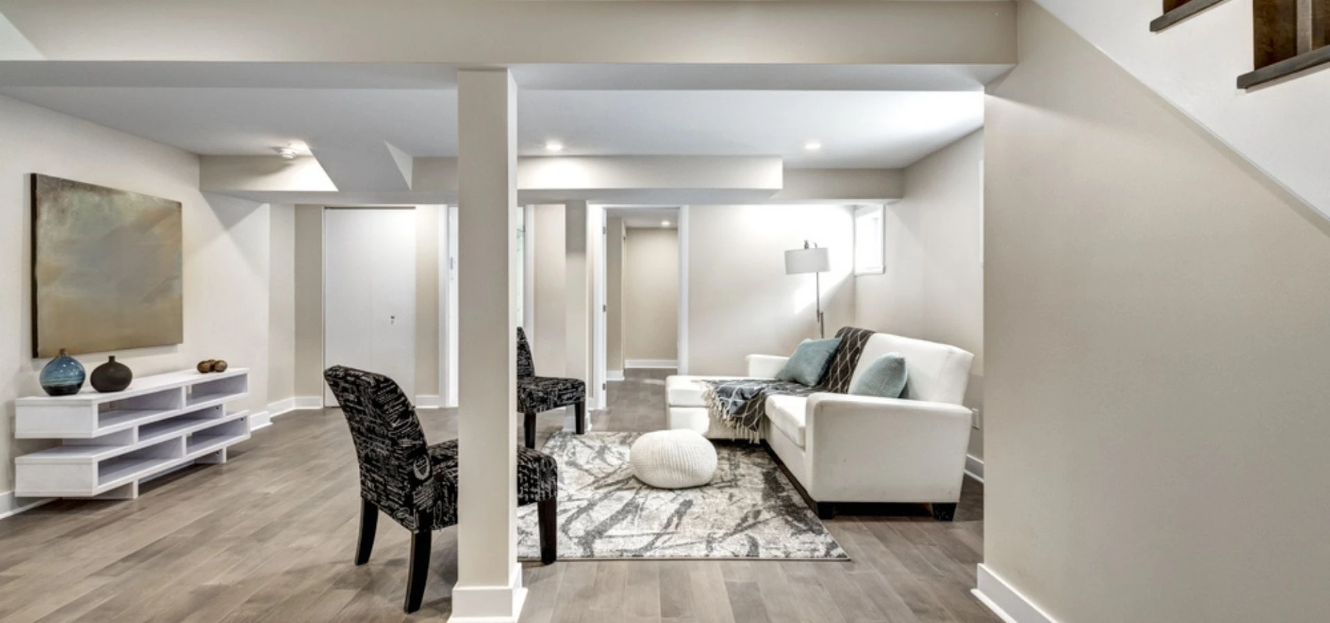 Modern basement renovation